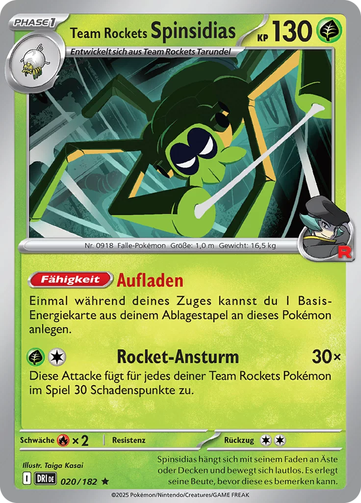 Team Rockets Spinsidias 020/182 HOLO (DE)