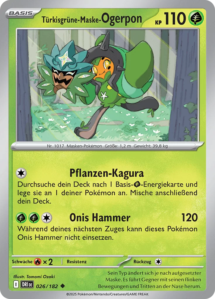 Türkisgrüne-Maske-Ogerpon 026/182 (DE)